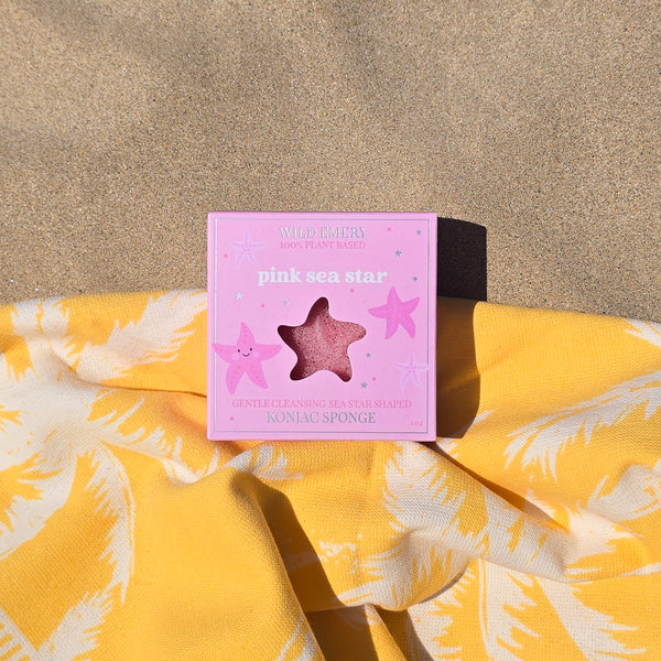 Pink Sea Star Konjac Sponge
