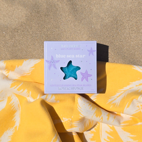 Blue Sea Star Konjac Sponge