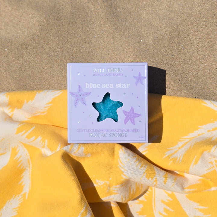 Blue Sea Star Konjac Sponge