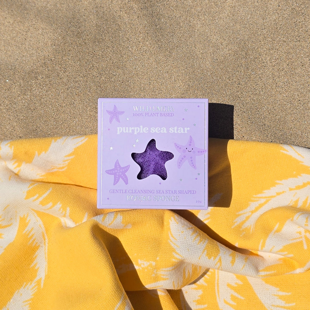 Purple Sea Star Konjac Sponge