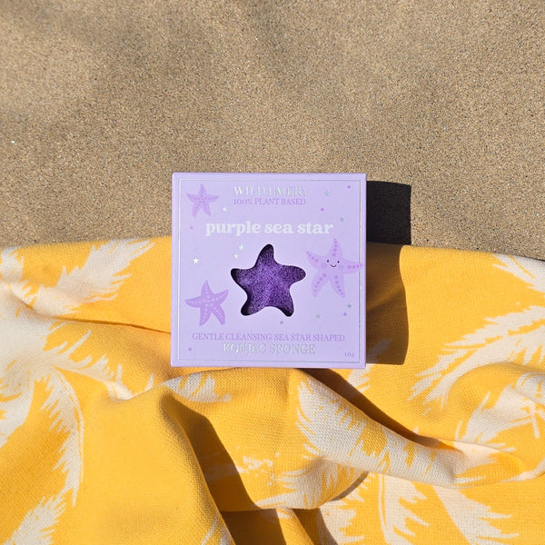 Purple Sea Star Konjac Sponge