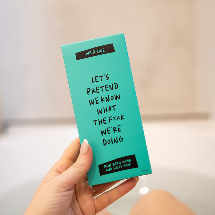 Let's Pretend We Know What The F**k We're Doing Mini Bath Bomb And Salty Soak