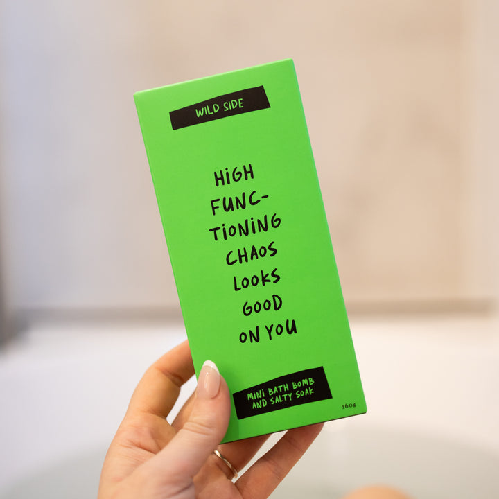 High Functioning Chaos Looks Good On You Mini Bath Bomb And Salty Soak