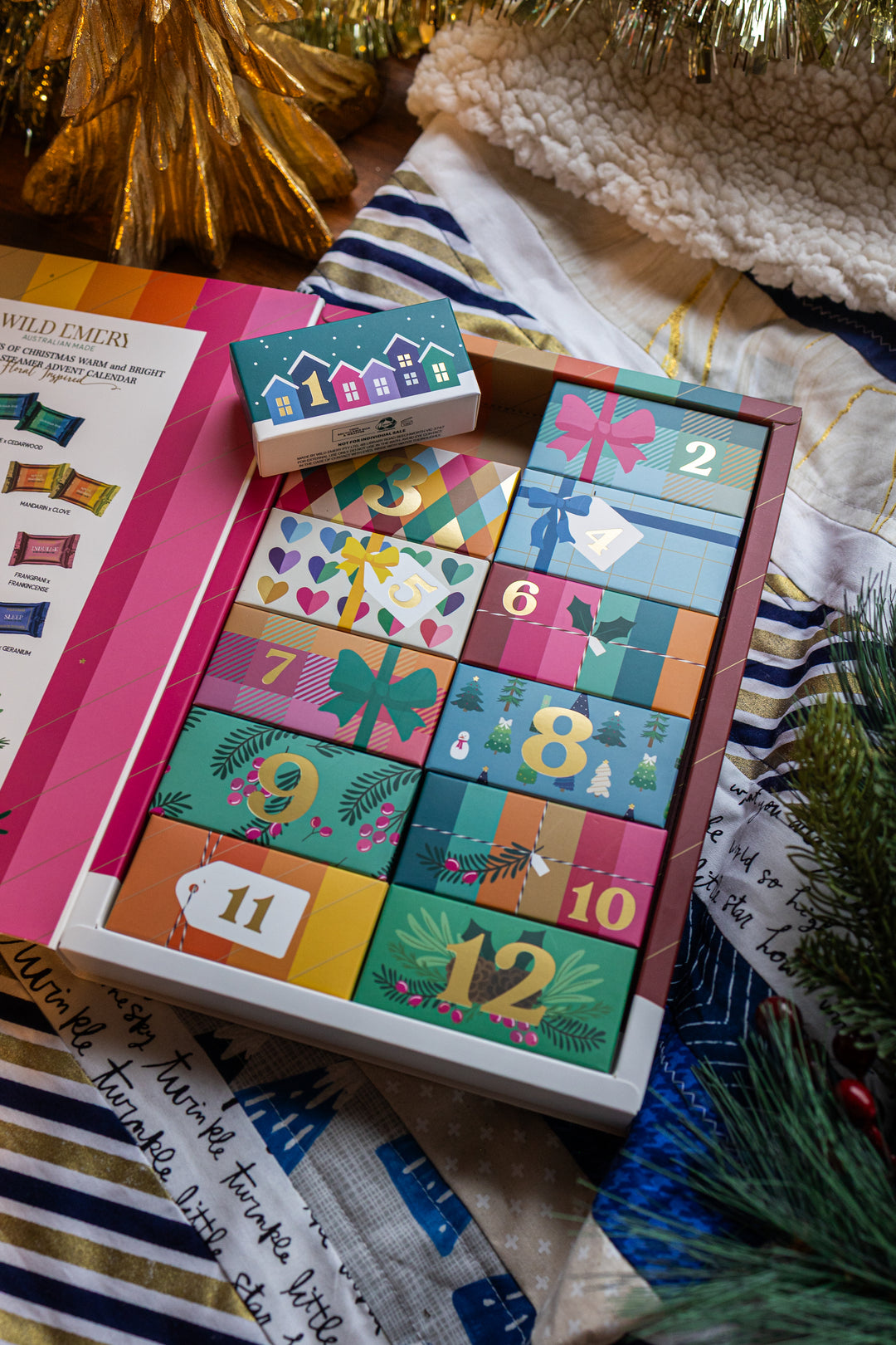 Warm And Bright 12 Days of Christmas Shower Steamer Advent Calendar