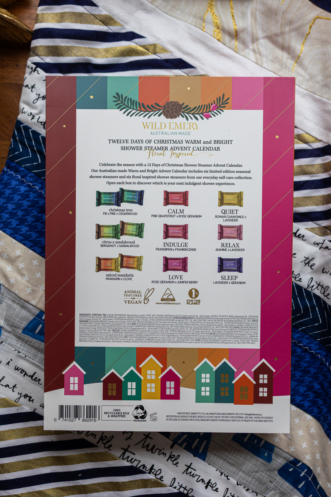 Warm And Bright 12 Days of Christmas Shower Steamer Advent Calendar