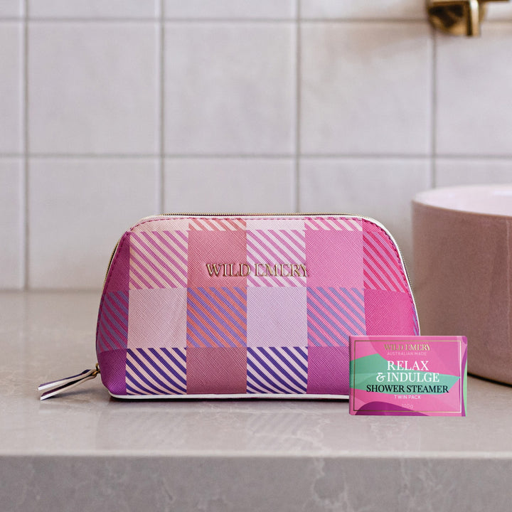 Two Shower Steamer + Pink Bag Gift Set