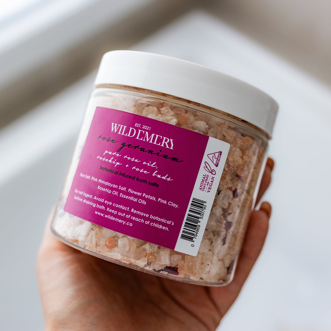 Rose Geranium Bath Salts 500ml